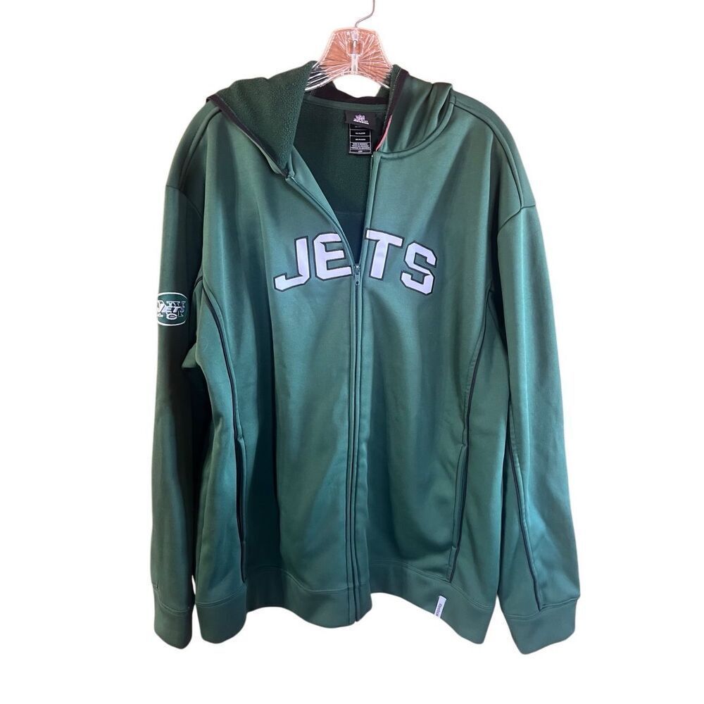 Reebok Mens New York Jets Hoodie athletic jacket Sz L NWOT